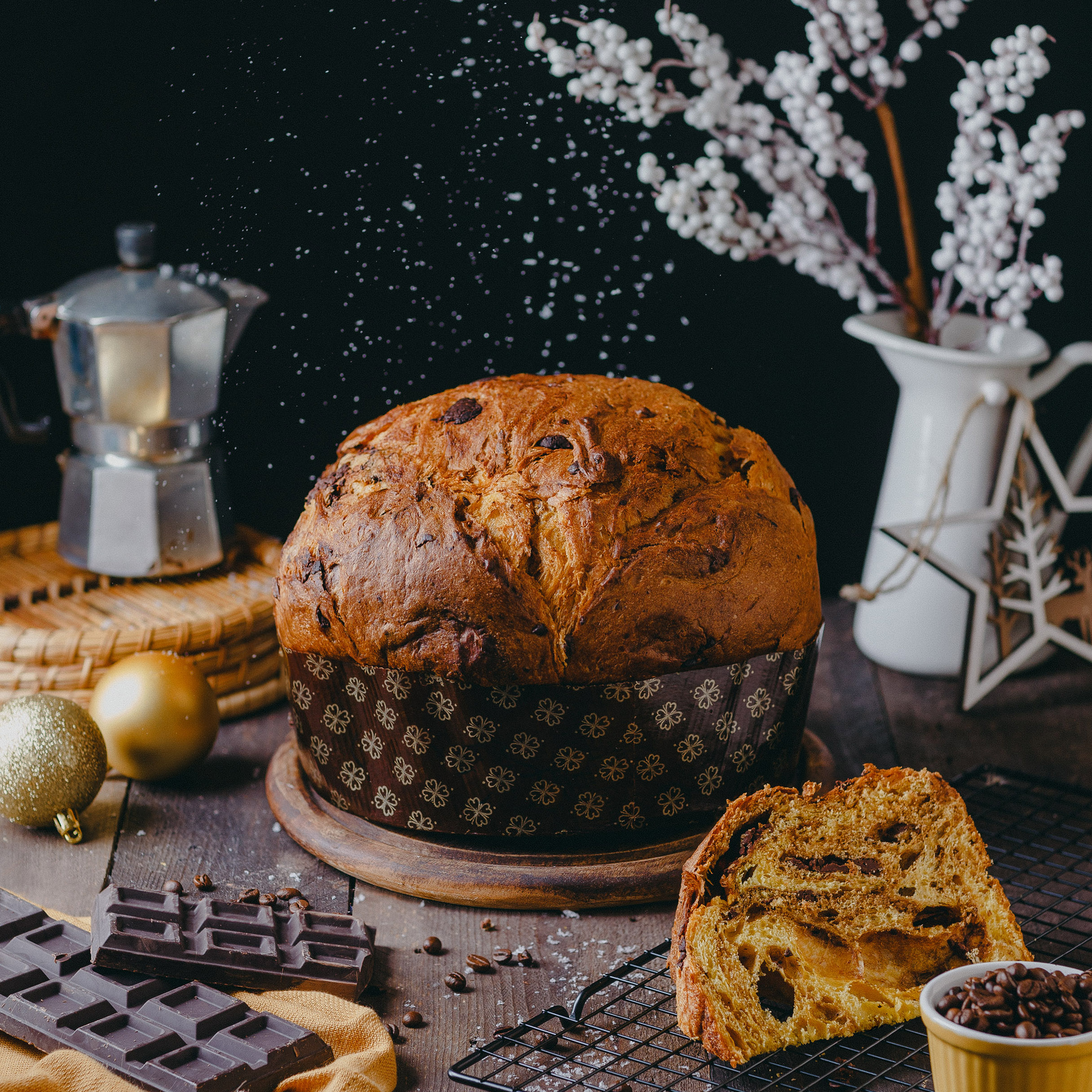 Il panettone Caffè e Cioccolato