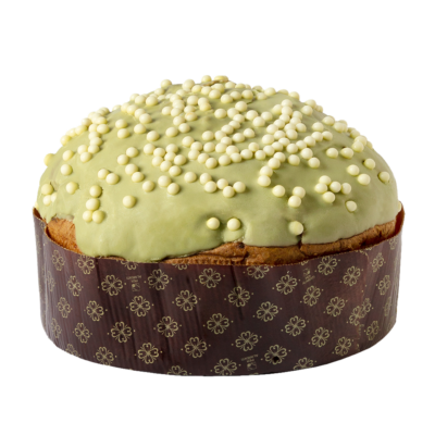 Panettone al Pistacchio con crema spalmabile in sac à poche