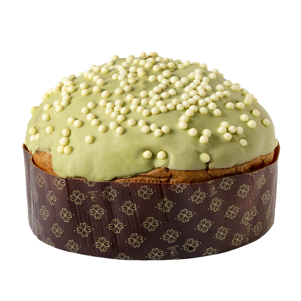 Panettone al Pistacchio con crema spalmabile in sac à poche